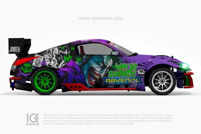 Joker Car Wraps JK-12 Made With Top 3M Vinyl - 10KWRAPS