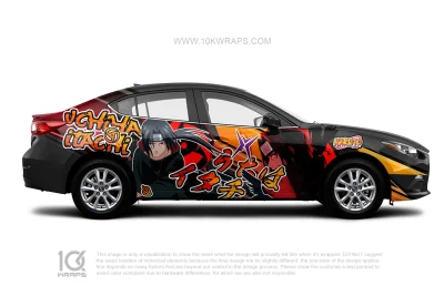 Naruto Anime Car Wraps Itachi Car Wrap Top 3M Vinyl 10KWRAPS
