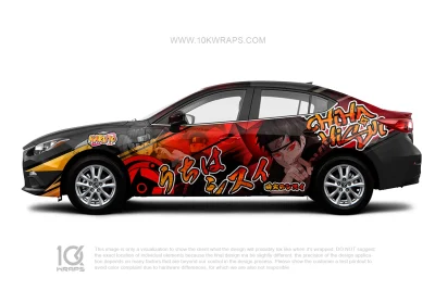 Naruto Anime Car Wraps Itachi Car Wrap Top 3M Vinyl 10KWRAPS