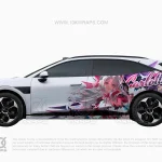 Carlotta Montelli Wuthering Waves Subaru WRX Itasha Car Wrap – Custom Anime Vinyl Design by 10KWRAPS