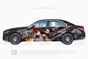 Steins;Gate Anime Wrapped Car for Alfa Romeo Stelvio – Custom Itasha Design by 10KWRAPS