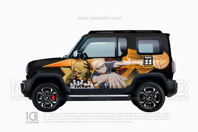 Kei Tsukishima Haikyuu!! BMW M3 Itasha Car Wrap – Custom Anime Vinyl Design by 10KWRAPS
