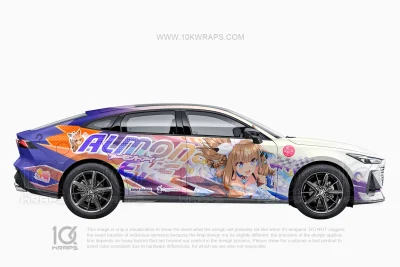 Almond Eye Umamusume: Pretty Derby Itasha Wrap for Honda Civic – Custom Anime Car Wrap by 10KWRAPS