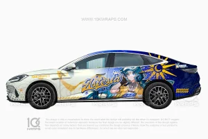 Astesia & Astgenne Arknights Anime Car Wrap for Honda Civic Type R – Custom Itasha Design by 10KWRAPS