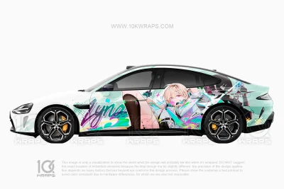 Lynae Wuthering Waves Hyundai Genesis Anime Wrap – Custom Itasha Vinyl Design by 10KWRAPS