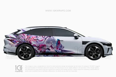 Carlotta Montelli Wuthering Waves Subaru WRX Itasha Car Wrap – Custom Anime Vinyl Design by 10KWRAPS