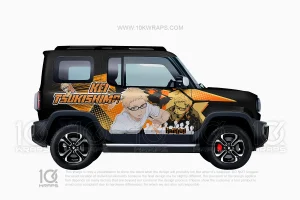Kei Tsukishima Haikyuu!! BMW M3 Itasha Car Wrap – Custom Anime Vinyl Design by 10KWRAPS