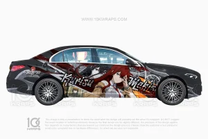 Steins;Gate Anime Wrapped Car for Alfa Romeo Stelvio – Custom Itasha Design by 10KWRAPS