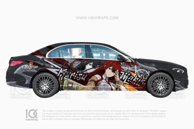 Steins;Gate Anime Wrapped Car for Alfa Romeo Stelvio – Custom Itasha Design by 10KWRAPS