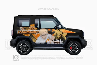 Kei Tsukishima Haikyuu!! BMW M3 Itasha Car Wrap – Custom Anime Vinyl Design by 10KWRAPS