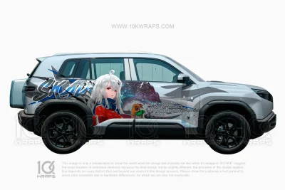Skadi Arknights Anime Folierung Auto – Mitsubishi Lancer Evo Itasha Wrap