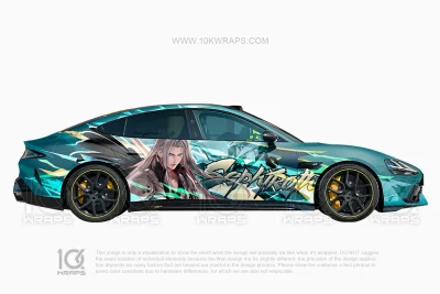 Final Fantasy XIV Anime Wrap for Infiniti Q60 – Custom Itasha Car Design by 10KWRAPS