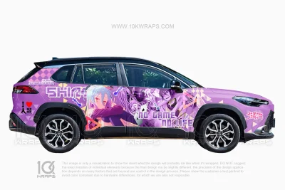 No Game No Life Anime Wraps for Nissan Sentra – Custom Itasha Car Design by 10KWRAPS