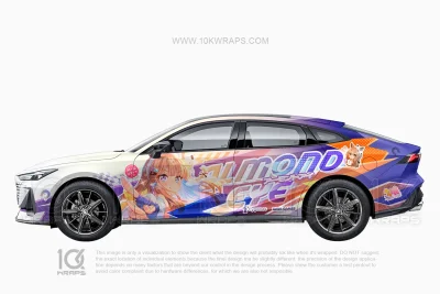 Almond Eye Umamusume: Pretty Derby Itasha Wrap for Honda Civic – Custom Anime Car Wrap by 10KWRAPS