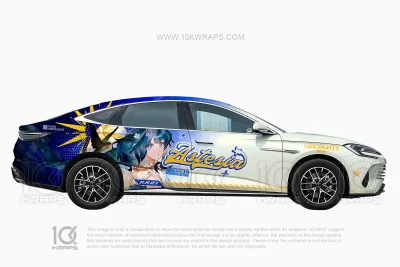 Astesia & Astgenne Arknights Anime Car Wrap for Honda Civic Type R – Custom Itasha Design by 10KWRAPS