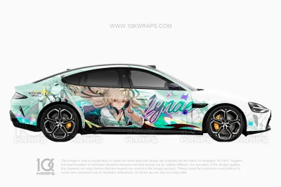 Lynae Wuthering Waves Hyundai Genesis Anime Wrap – Custom Itasha Vinyl Design by 10KWRAPS