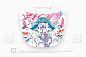 Hatsune Miku Racing Porsche 911 Car Wrap – Custom Anime Itasha Vinyl Design by 10KWRAPS