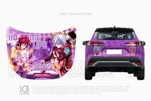No Game No Life Anime Wraps for Nissan Sentra – Custom Itasha Car Design by 10KWRAPS