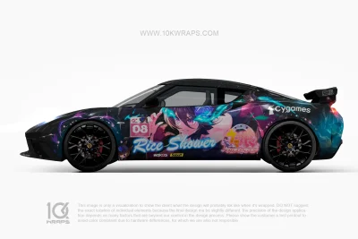 Rice Shower Pretty Derby Itasha Car Wrap for Lotus Evora S Mansory