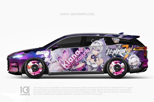 Kiana Kaslana Honkai Impact 3rd Kia Sorento Anime Wrap – Custom Itasha Vinyl Design by 10KWRAPS