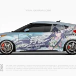 Raiden Mei & Kiana Kaslana Houkai Gakuen Hyundai Veloster Anime Wrap – Custom Itasha Car Wrap by 10KWRAPS