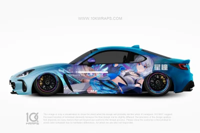 QQ Dance Xingtong Subaru BRZ Itasha Wrap – Custom Anime Vinyl Design by 10KWRAPS