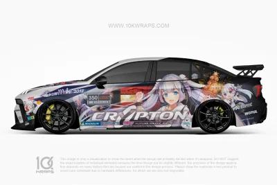 Hatsune Miku Snow Miku Custom Anime Car Wraps – Lancer Evo HM-15