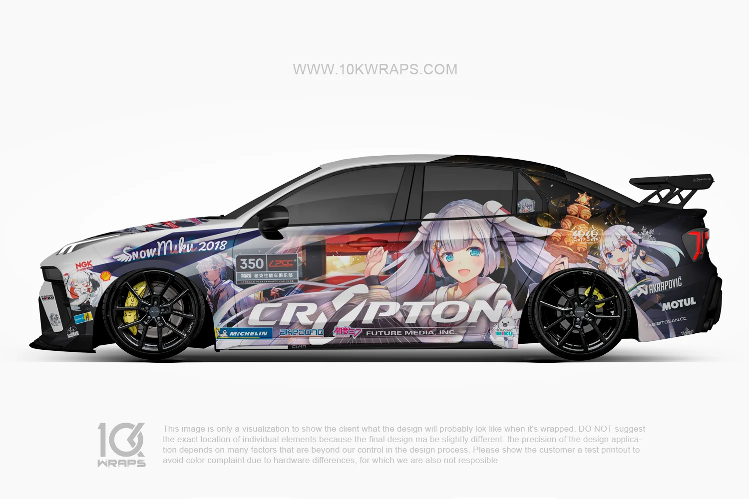 Hatsune Miku Snow Miku Custom Anime Car Wraps – Lancer Evo HM-15 Hatsune Miku Snow Miku Custom Anime Car Wraps – Lancer Evo HM-15