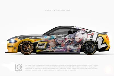 Ye Shunguang Zenless Zone Zero Anime Car Wrap for Ford Mustang