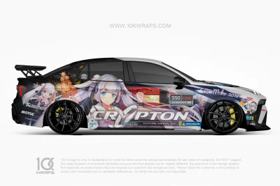 Hatsune Miku Snow Miku Custom Anime Car Wraps – Lancer Evo HM-15