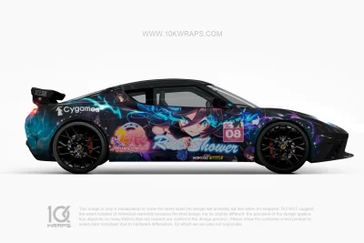 Rice Shower Pretty Derby Itasha Car Wrap for Lotus Evora S Mansory