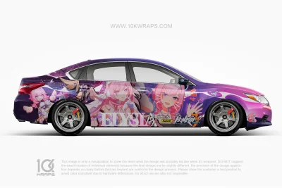 Elysia Honkai Impact 3rd Nissan Altima Anime Wrap – Custom Itasha Vinyl Design by 10KWRAPS
