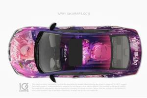 Elysia Honkai Impact 3rd Nissan Altima Anime Wrap – Custom Itasha Vinyl Design by 10KWRAPS