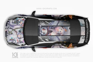 Hatsune Miku Snow Miku Custom Anime Car Wraps – Lancer Evo HM-15