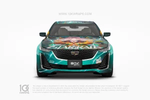 Firefly Honkai: Star Rail Cadillac CT5 Anime Wrap – Custom Itasha Auto Folierung by 10KWRAPS
