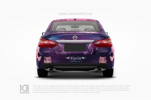 Elysia Honkai Impact 3rd Nissan Altima Anime Wrap – Custom Itasha Vinyl Design by 10KWRAPS