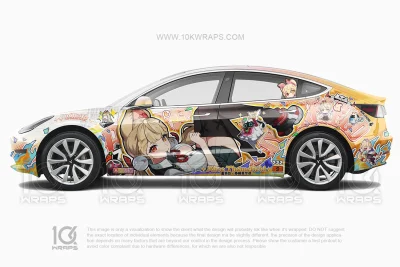 Alice Thymefield Zenless Zone Zero Itasha Car Wrap for Tesla Model X