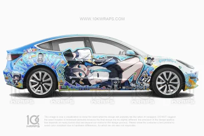 Alice Thymefield Zenless Zone Zero Itasha Car Wrap for Tesla Model X