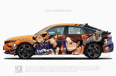 Asahi Azumane Haikyu!! Anime Wrap – Honda Civic