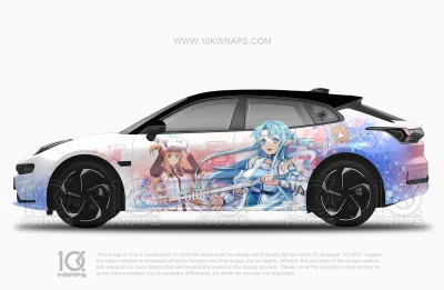 Asuna Yuuki Sword Art Online Anime Wrap Car – Mitsubishi Lancer Evo
