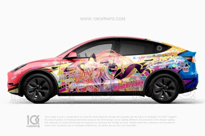 BanG Dream! Anime Car Wraps for Tesla Model Y