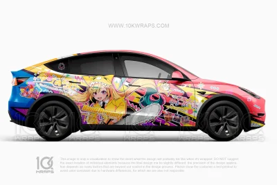 BanG Dream! Anime Car Wraps for Tesla Model Y