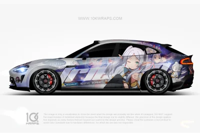Frieren Beyond Journey’s End Anime Vinyl Wrap for Porsche 992 10KWRAPS