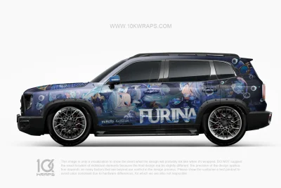 Furina Genshin Impact Anime Girl Car Wrap – Jeep Wrangler