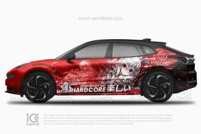 Hardcore Syndrome Car Anime Wrap – Dodge Charger