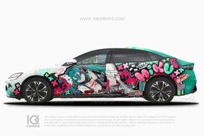 Hatsune Miku Racing Anime Car Wrap – Honda Accord