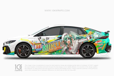 Hatsune Miku Racing Anime Livery – Mitsubishi Lancer Evo