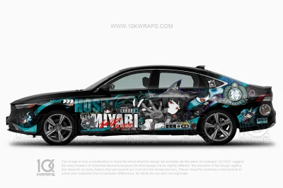Hoshimi Miyabi Zenless Zone Zero Anime Vinyl Wrap for Honda Accord