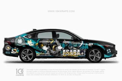 Hoshimi Miyabi Zenless Zone Zero Anime Vinyl Wrap for Honda Accord