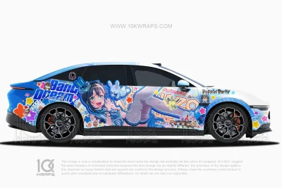 Kasumi Toyama & Lisa Imai BanG Dream! Anime Girl Car Wrap for Chrysler 300C
